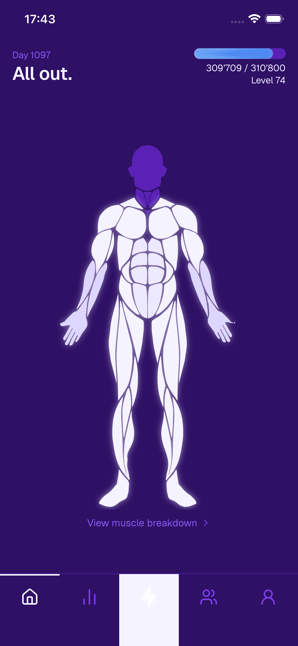 Crank body map — violet theme