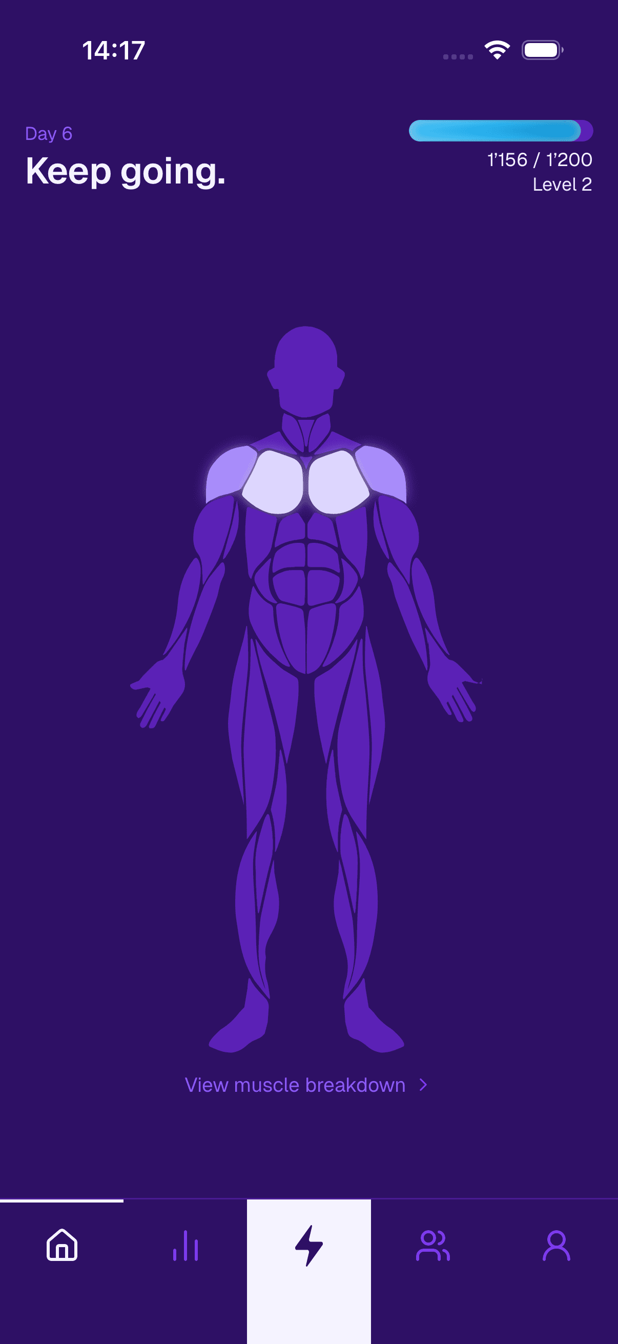Crank body map — violet theme