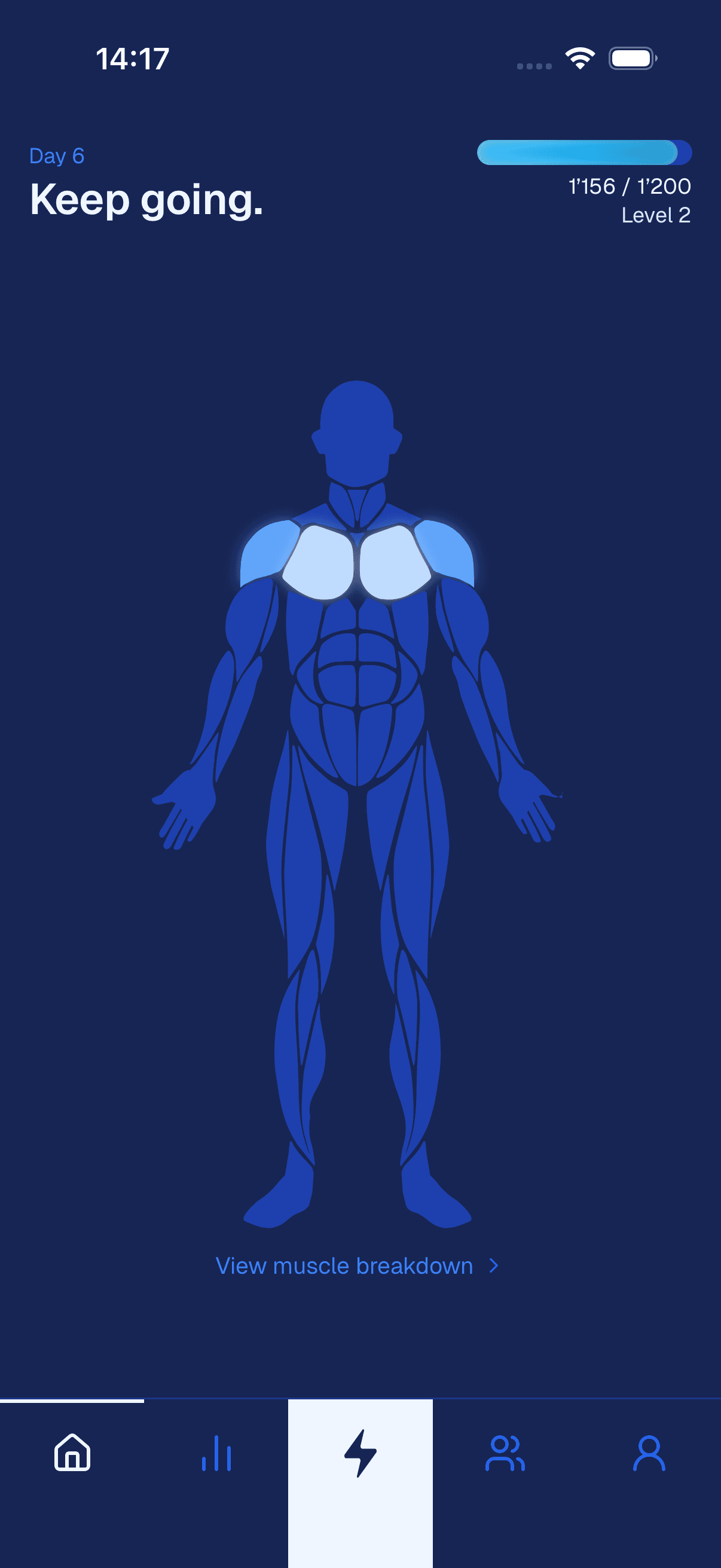 Crank body map — blue theme