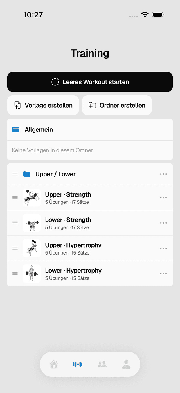 Crank Basel theme — workout screen
