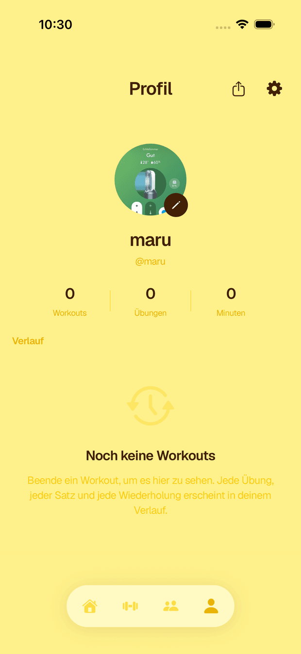 Crank Bogotá theme — profile screen