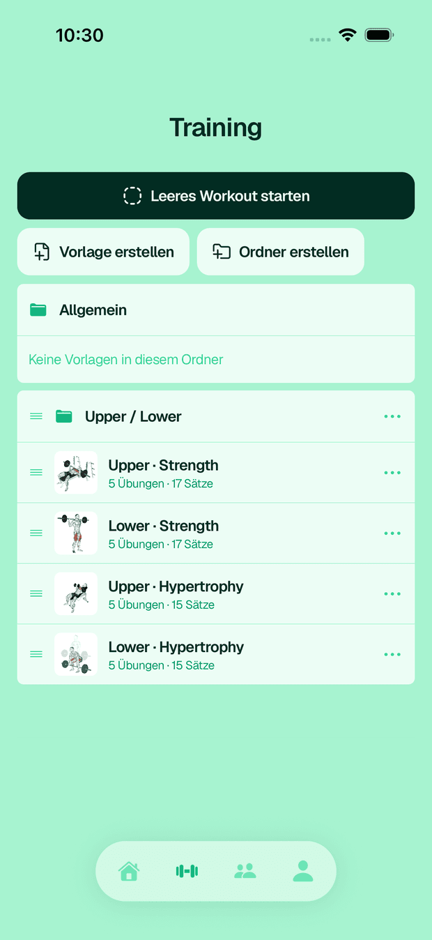 Crank Oslo theme — workout screen