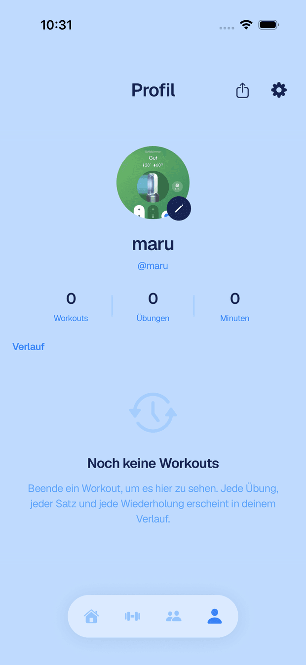 Crank Reykjavík theme — profile screen