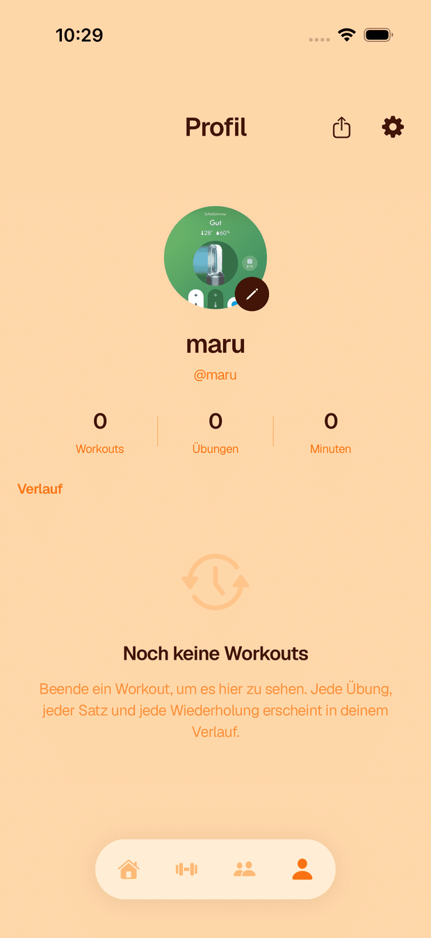 Crank Tehran theme — profile screen